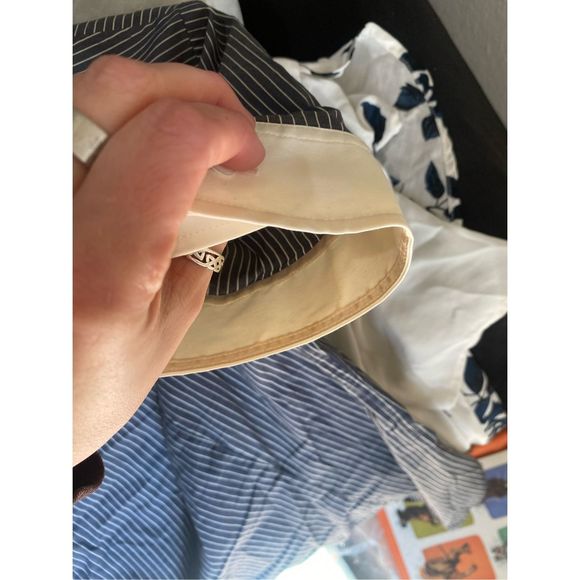 Theory Adele C Chopstick Black White Stripe Polo Cotton Blouse, Size Medium - Picture 6 of 8